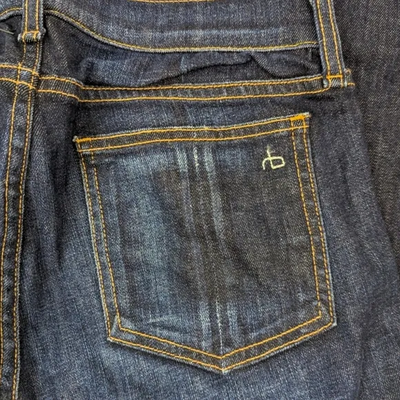 Rag &amp; Bone Cropped Serrano Jeans Dark Wash Denim Crop Womens 28 Mid Rise