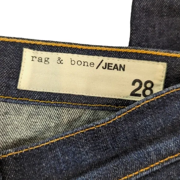 Rag &amp; Bone Cropped Serrano Jeans Dark Wash Denim Crop Womens 28 Mid Rise