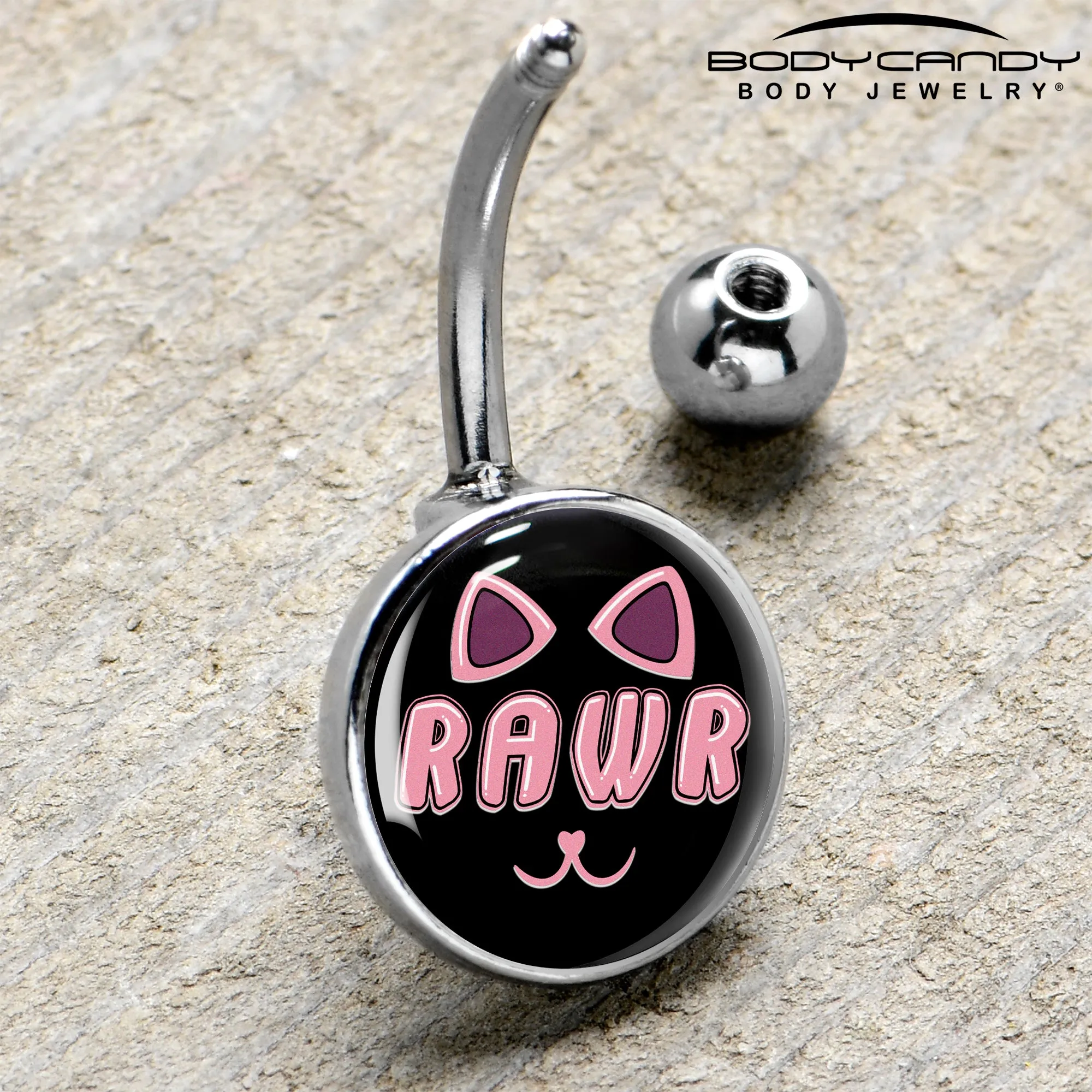 RAWR Kitty Cat Belly Ring