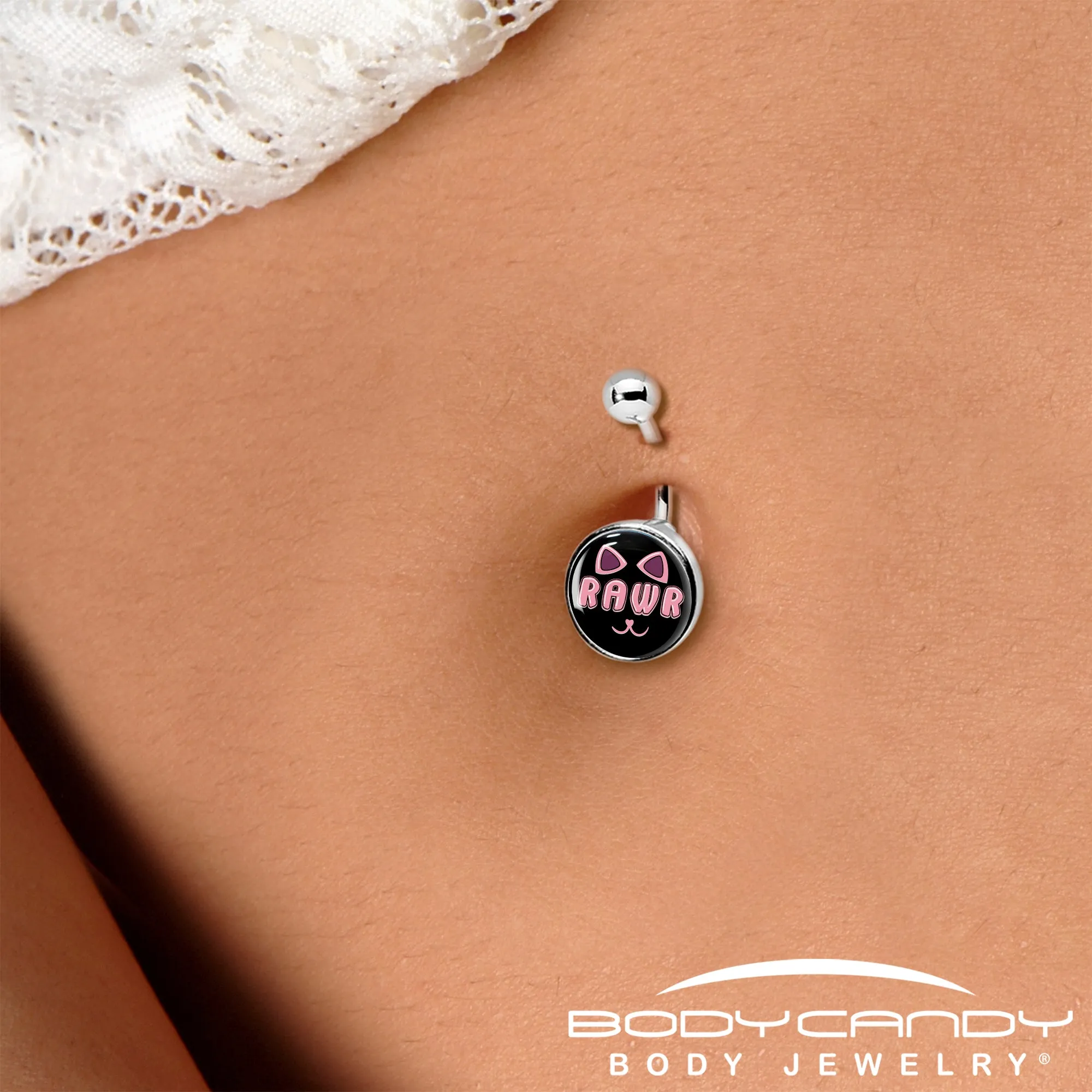RAWR Kitty Cat Belly Ring