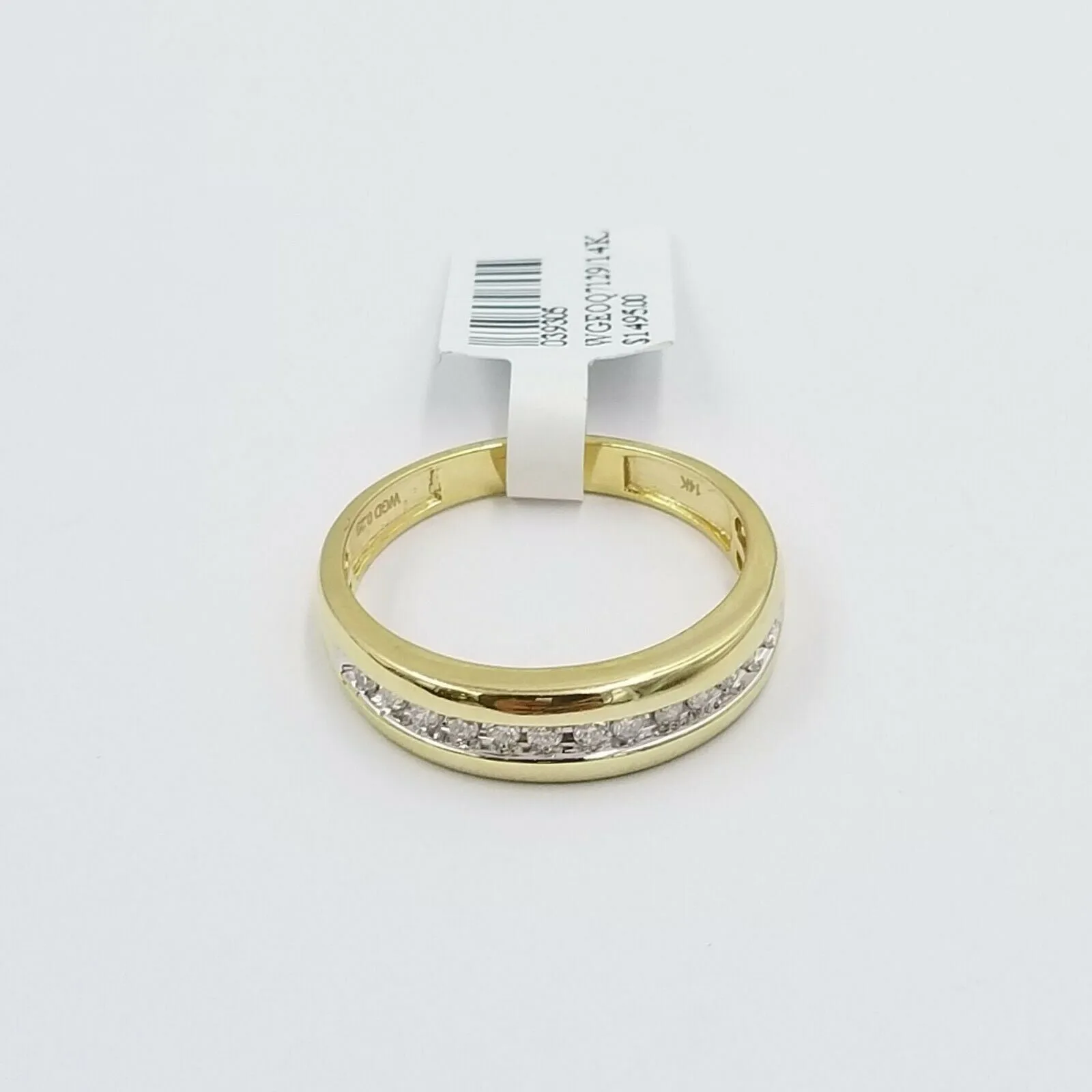 REAL 14k Gold Band Weeding/Engagement Diamond Rings Yellow/White 0.25CT, Sizable
