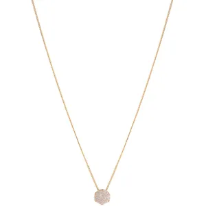 Rebecca Jolie Round Pendant Gold Fine Chain Necklace