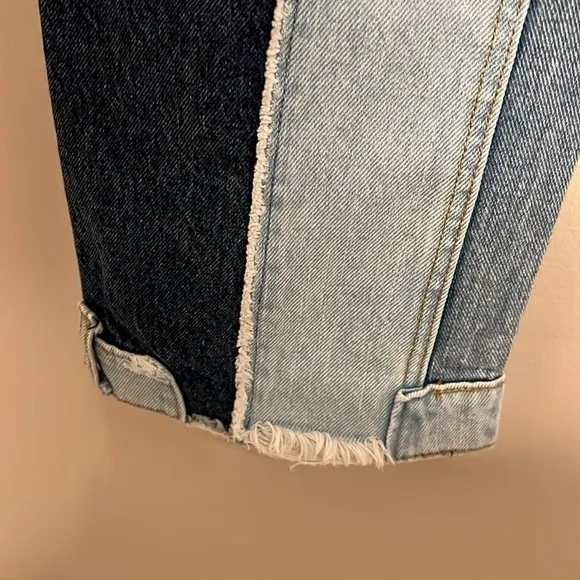 Revice Deconstructed Patchwork Denim Straight-leg High-rise Jeans Women's 27
