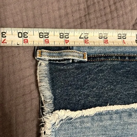 Revice Deconstructed Patchwork Denim Straight-leg High-rise Jeans Women's 27