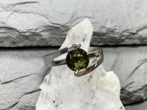 Rhodium plated silver ring/ US