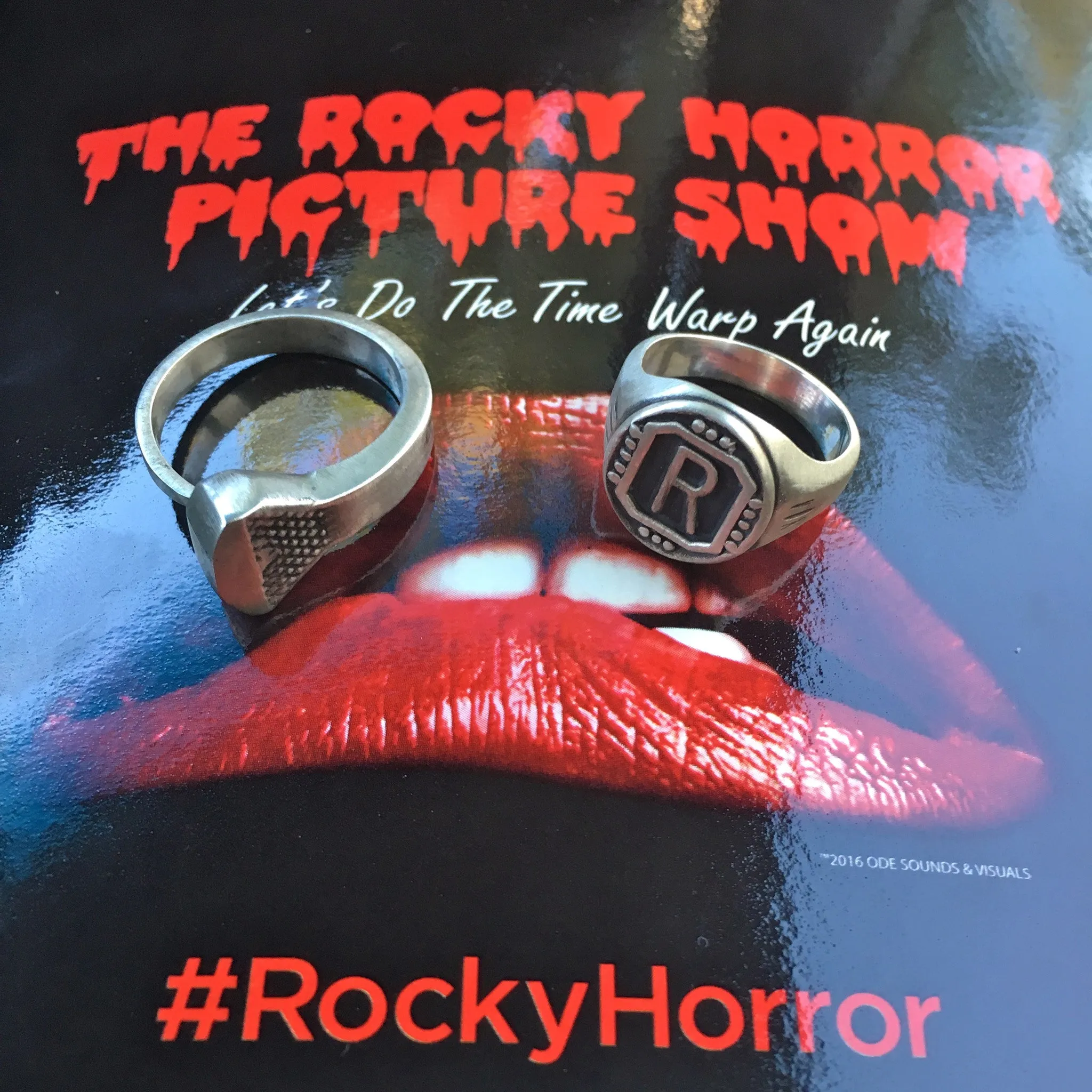 Riff Raff "R" Sterling Silver Signet Ring as worn by Reeve Carney
