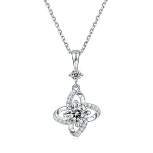 Round Cut 1.0CT Moissanite Windmill Pendant Necklace