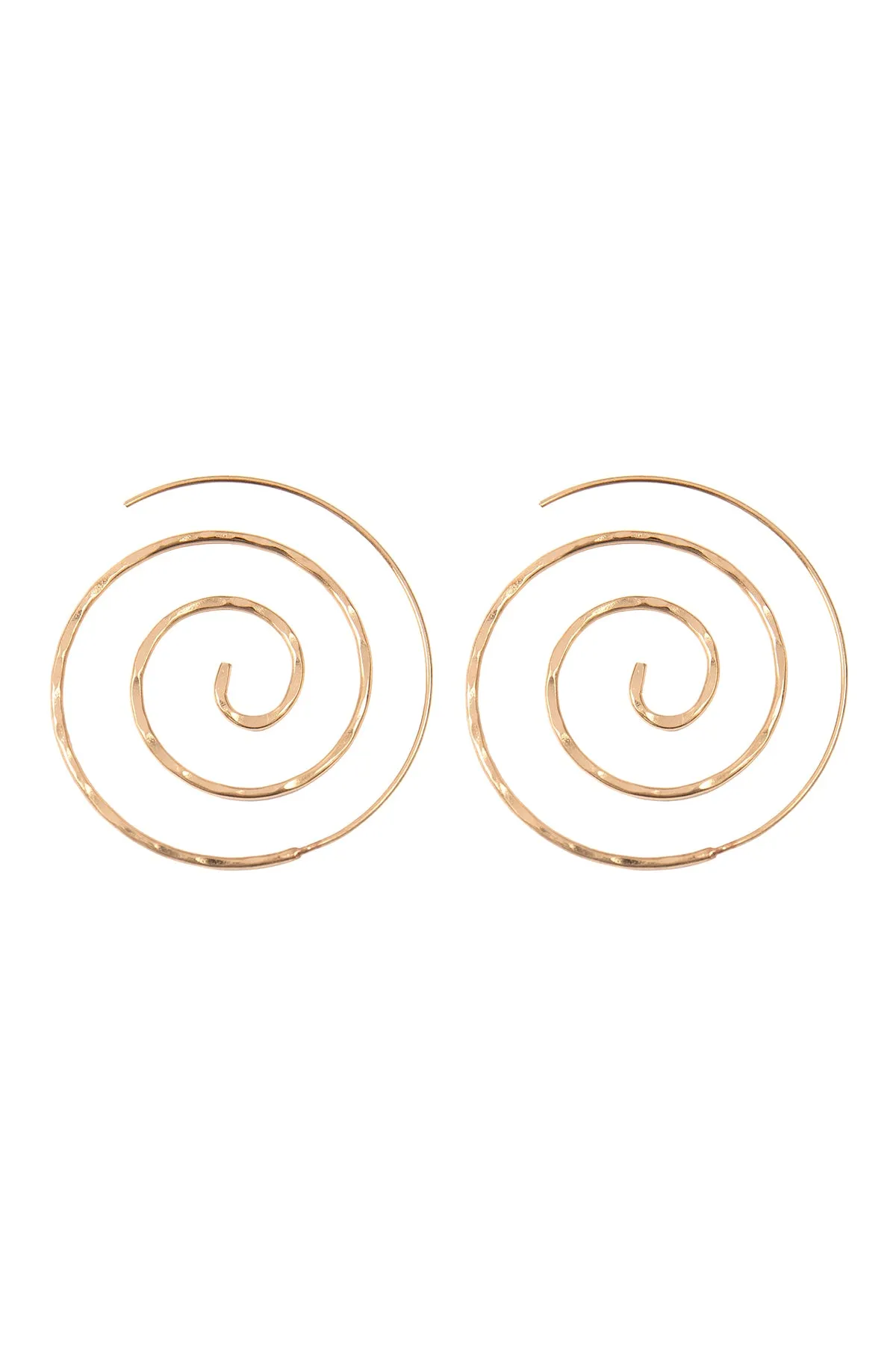 ROUND SWIRL TEXTURED HOOP EARRINGS