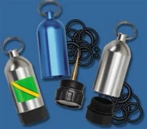 Scuba Tank Keychain with Pick - 12 Asst. Viton O-rings - Nitrox