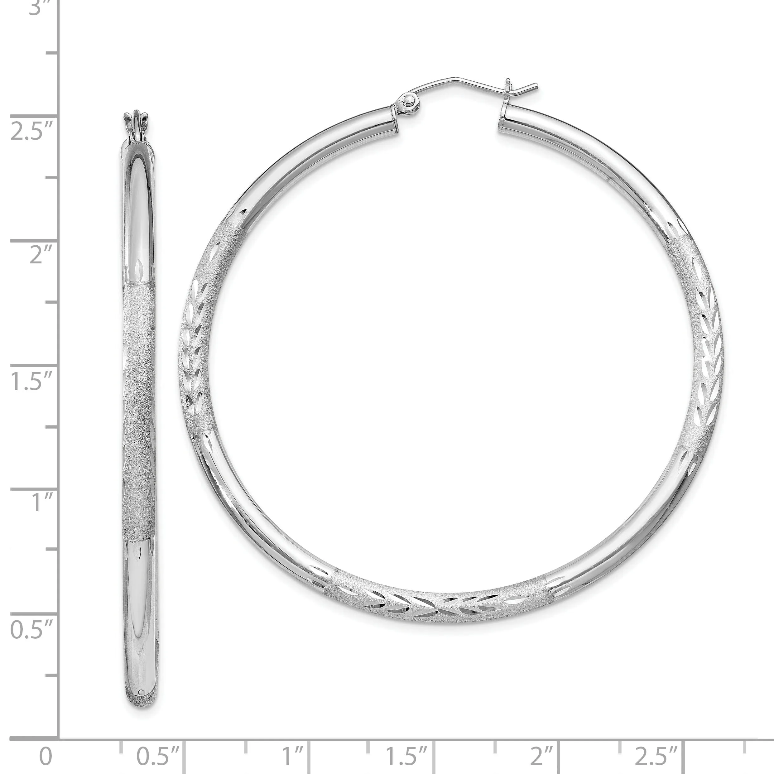Silver D.C Hollow Round Hoop Hing Earrings
