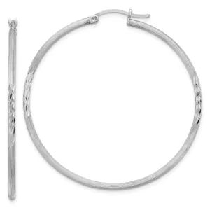 Silver D.C Round Hoop Hinged Earrings