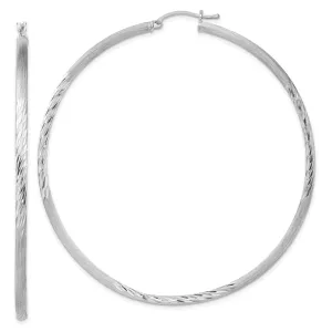 Silver D.C Round Hoop Hinged Earrings