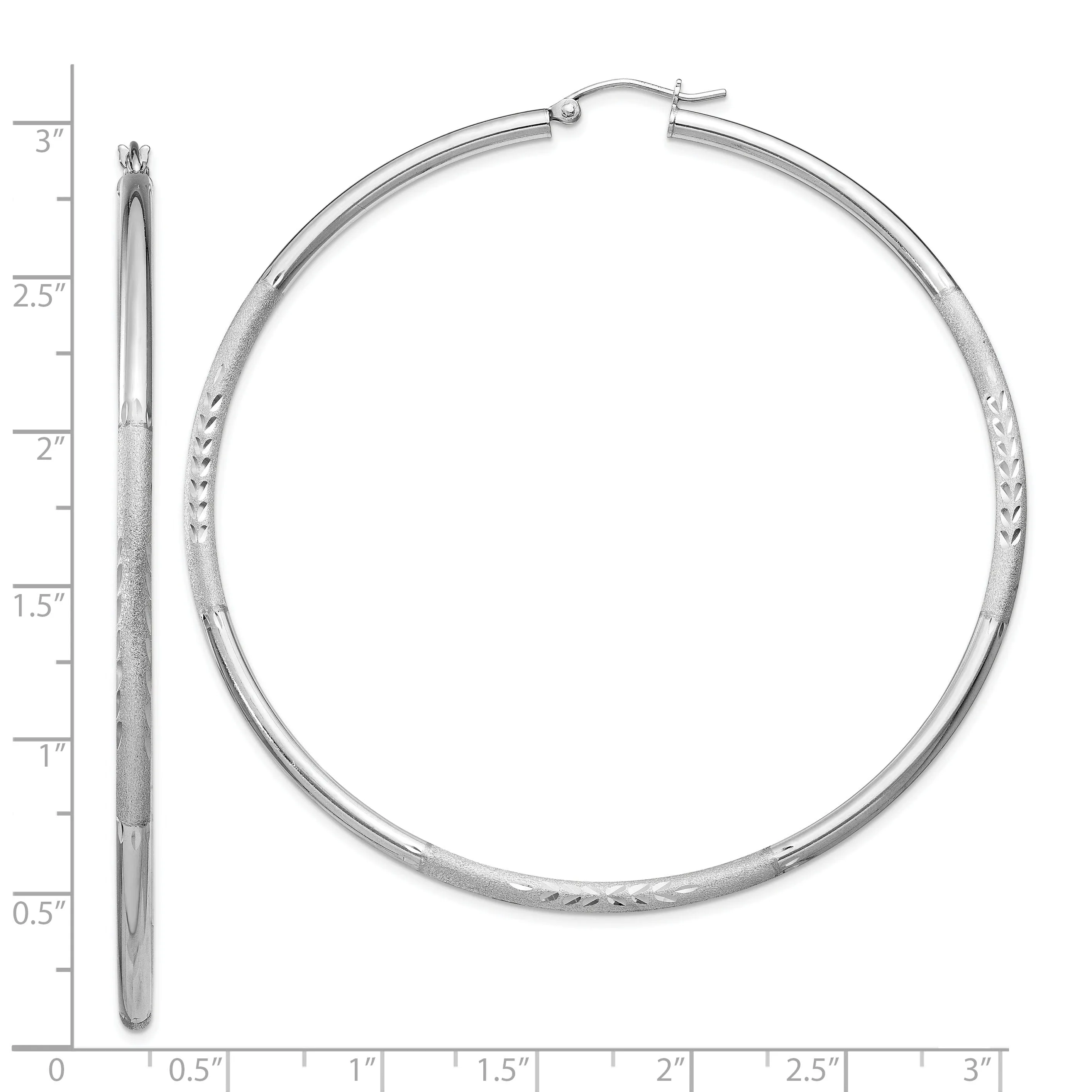 Silver D.C Round Hoop Hinged Earrings