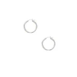 Sincerely Springer's 14k White Gold 3mm Hoop Earrings