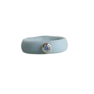 Single Blue Diamond Silicone Band - Powder Blue
