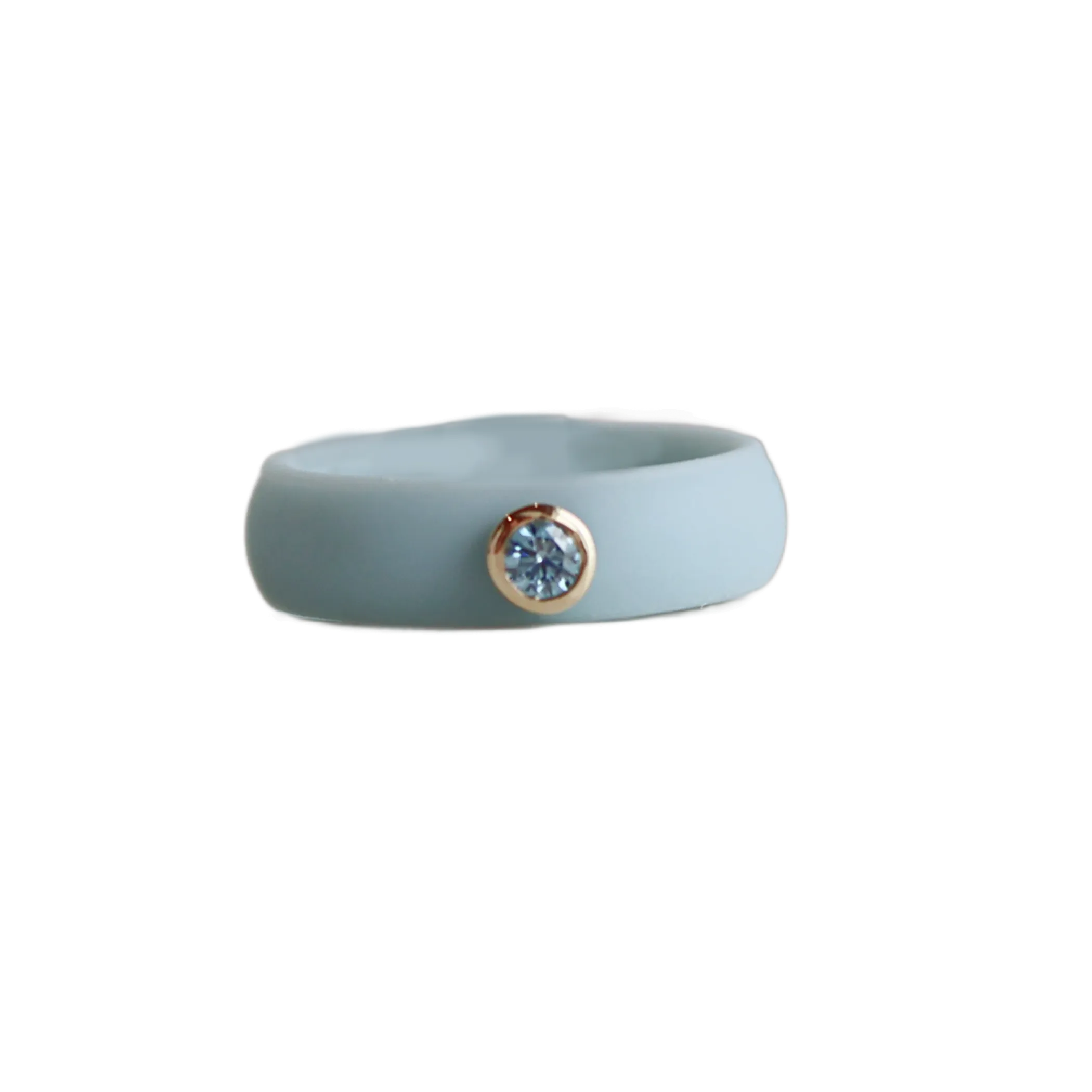 Single Blue Diamond Silicone Band - Powder Blue