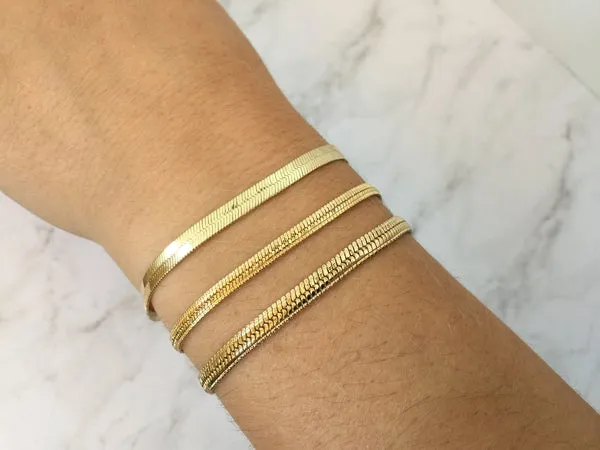 Snake Chain Bracelet (3 sizes!)
