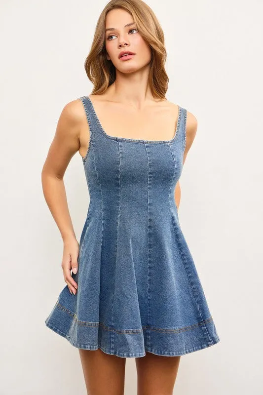SOFIA DENIM MINI DRESS