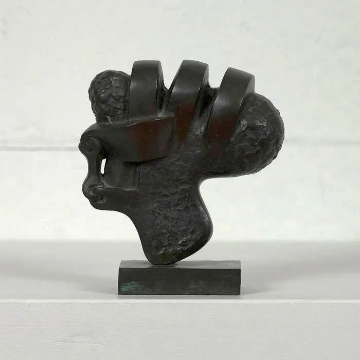 SOREL ETROG "KEYHEAD V" BRONZE, 1969