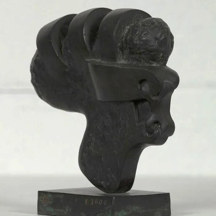 SOREL ETROG "KEYHEAD V" BRONZE, 1969