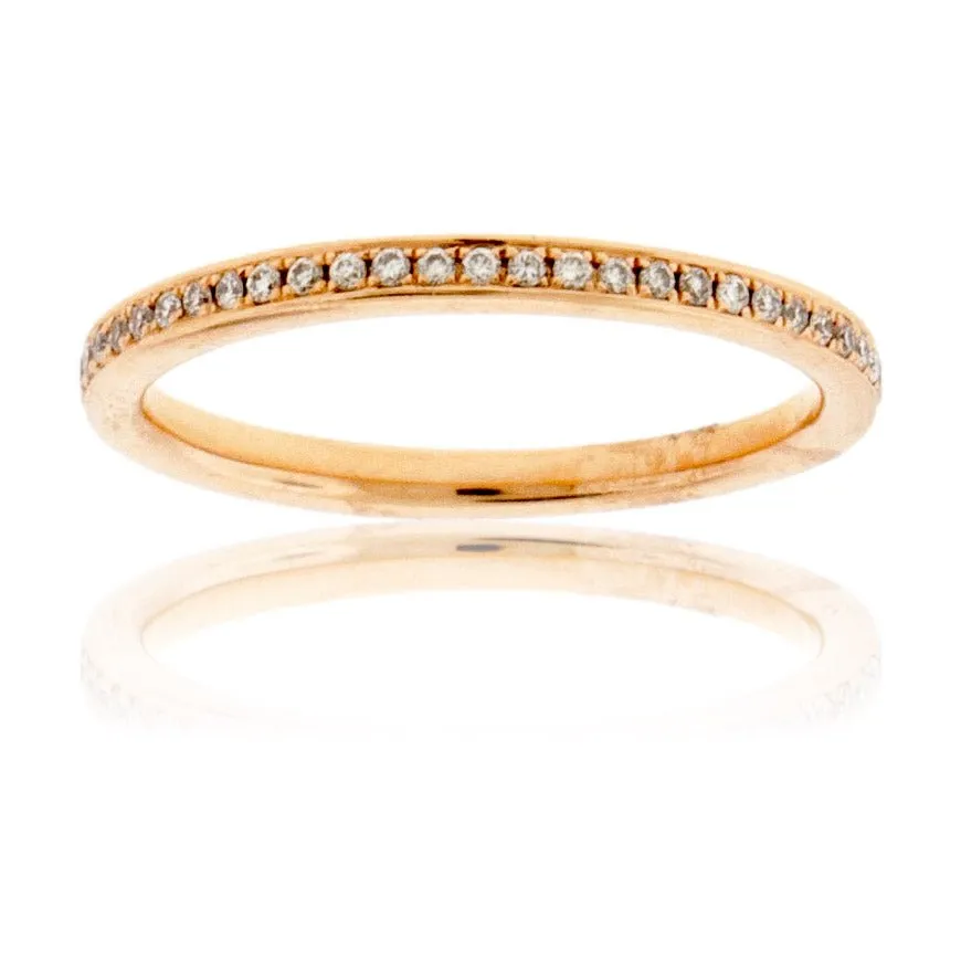 Stackable Channel & Prong Style Diamond Band