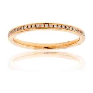 Stackable Channel & Prong Style Diamond Band