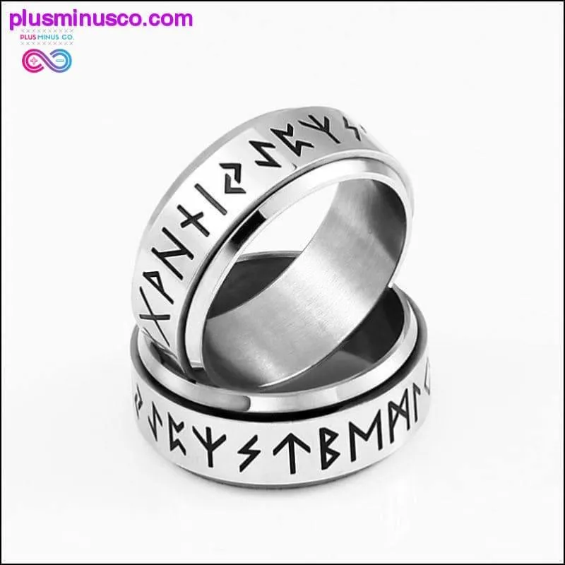 Steel Soldier Rotating Viking Rune Ring