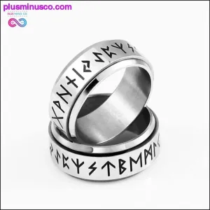 Steel Soldier Rotating Viking Rune Ring