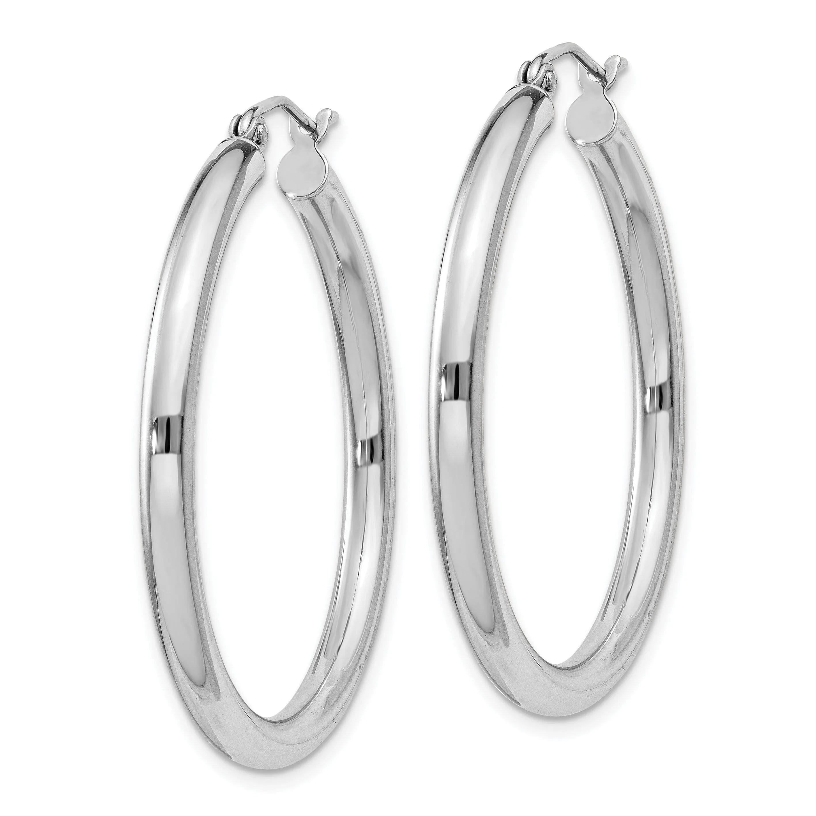 Sterling Silver 3MM Round Hoop Earrings