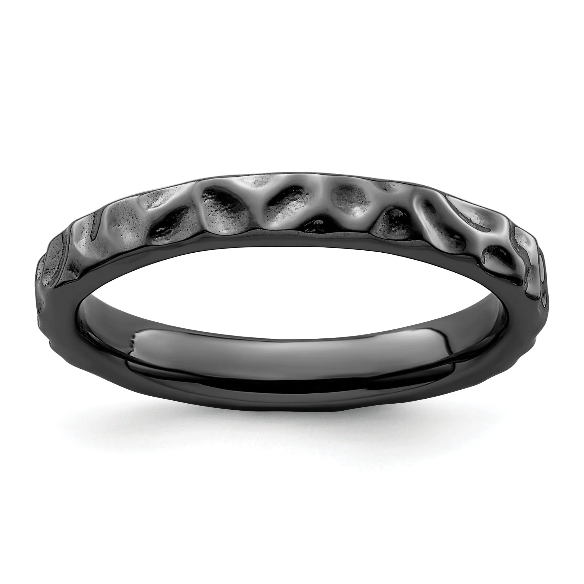 Sterling Silver Black-Plated Ring