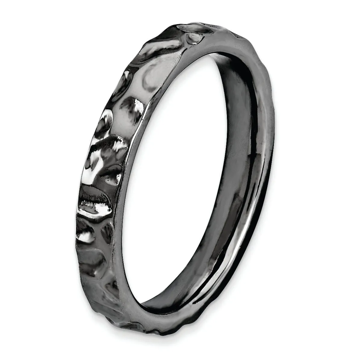 Sterling Silver Black-Plated Ring