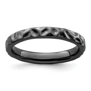 Sterling Silver Black-Plated Ring