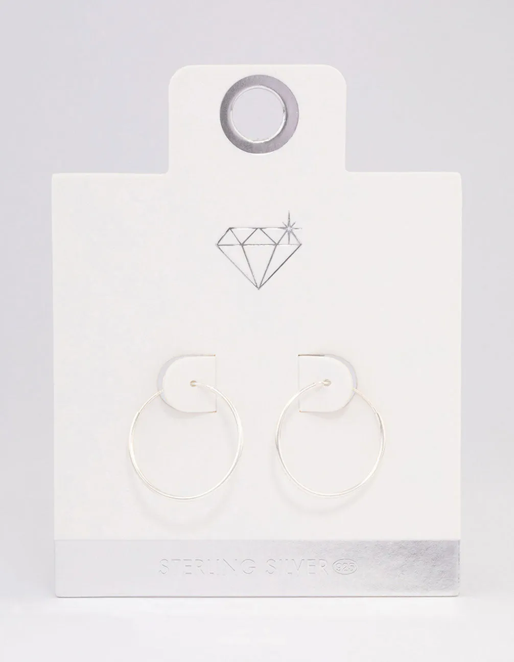 Sterling Silver Hoop Earrings 20mm