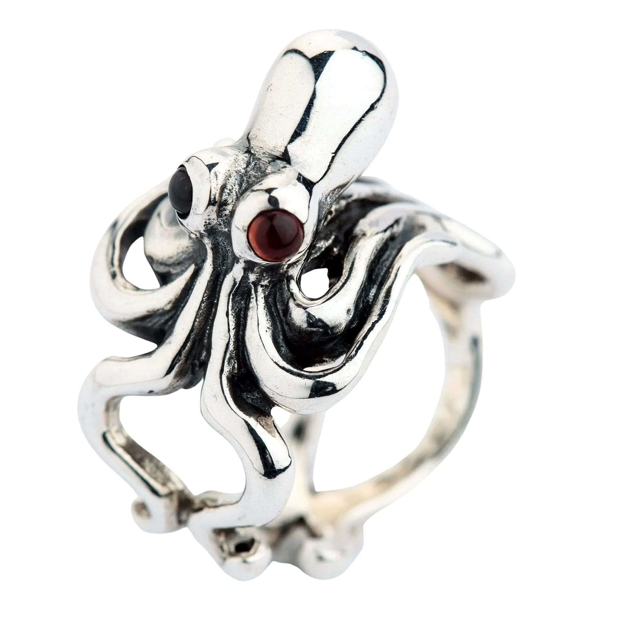 Sterling Silver Octopus Ladies Ring