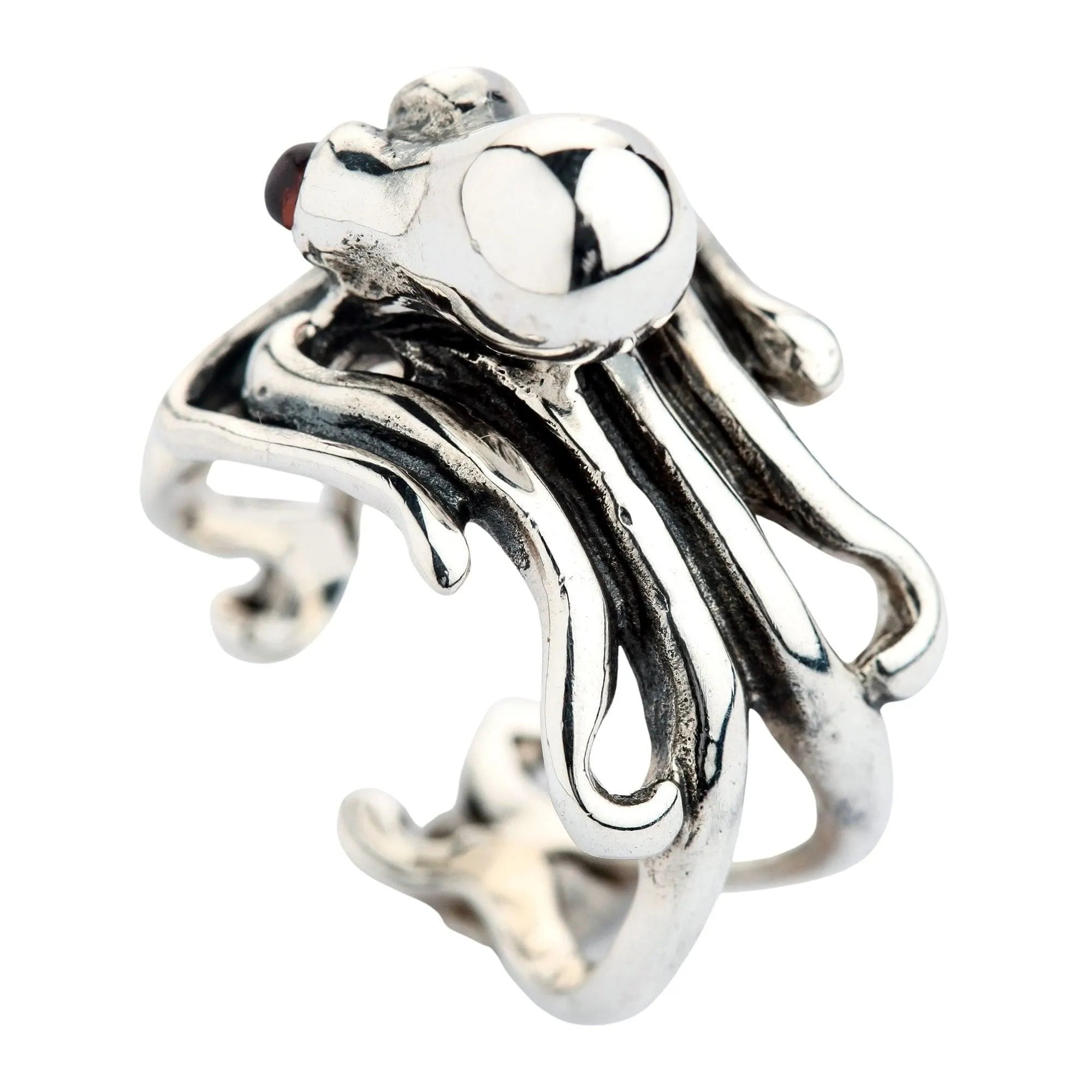 Sterling Silver Octopus Ladies Ring