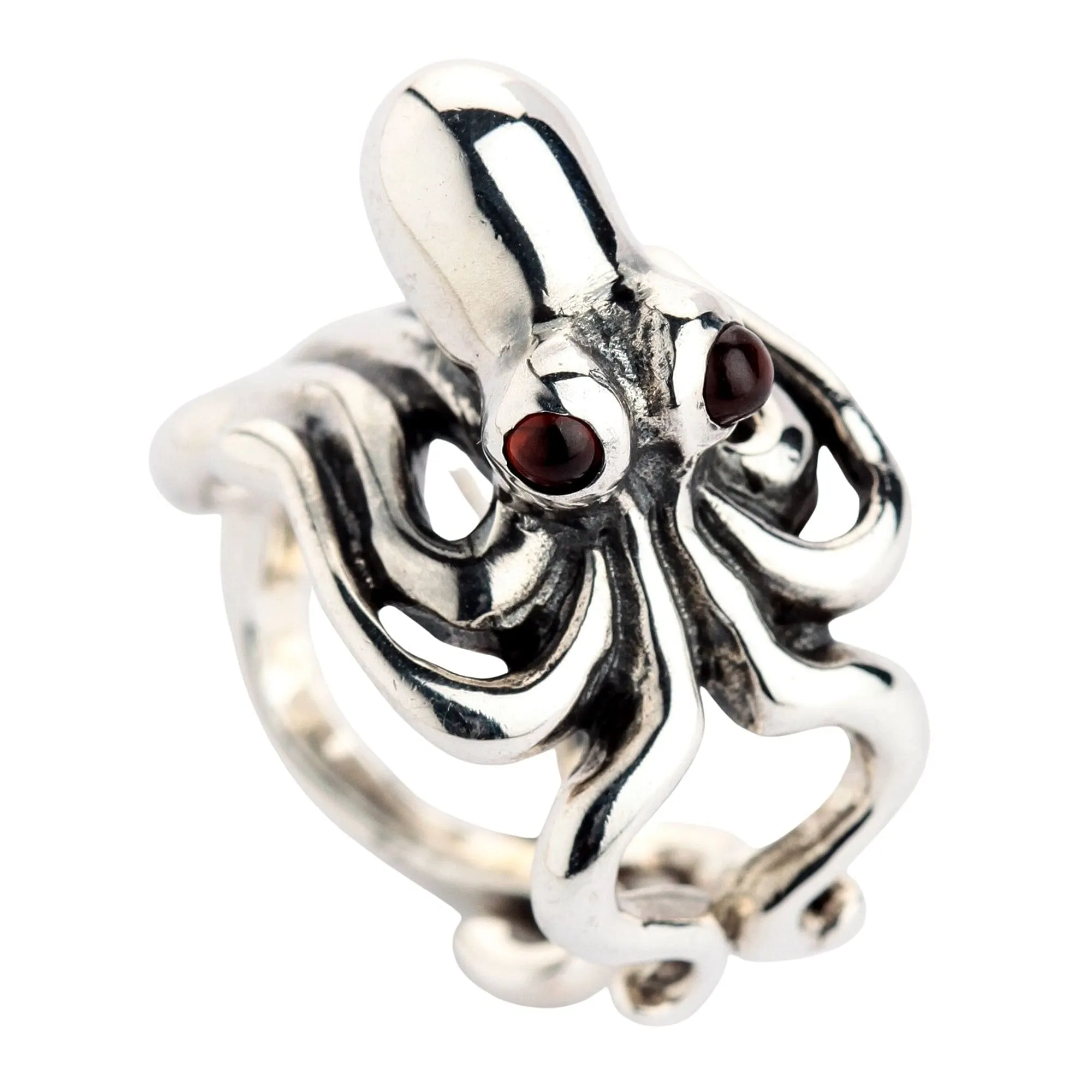 Sterling Silver Octopus Ladies Ring