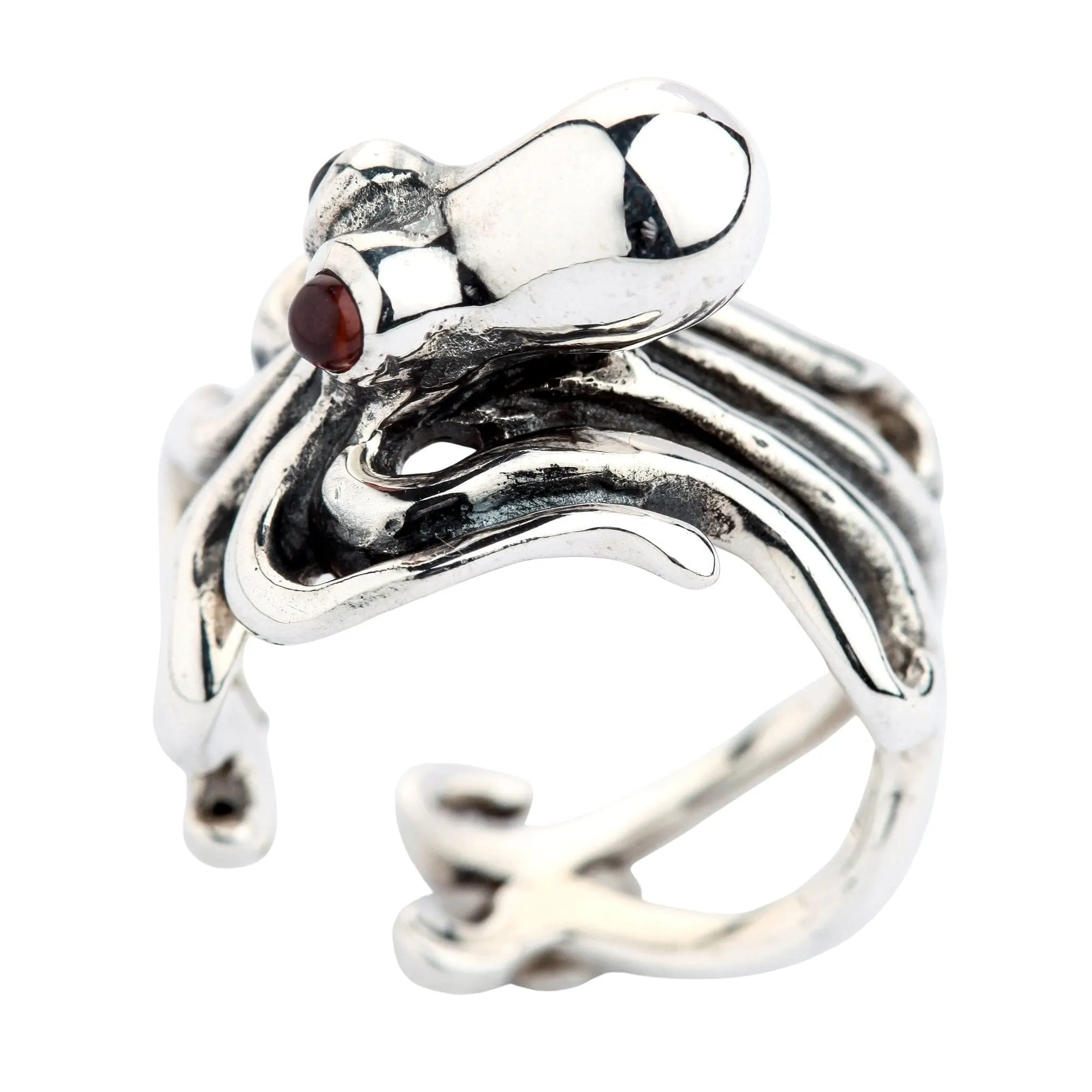 Sterling Silver Octopus Ladies Ring