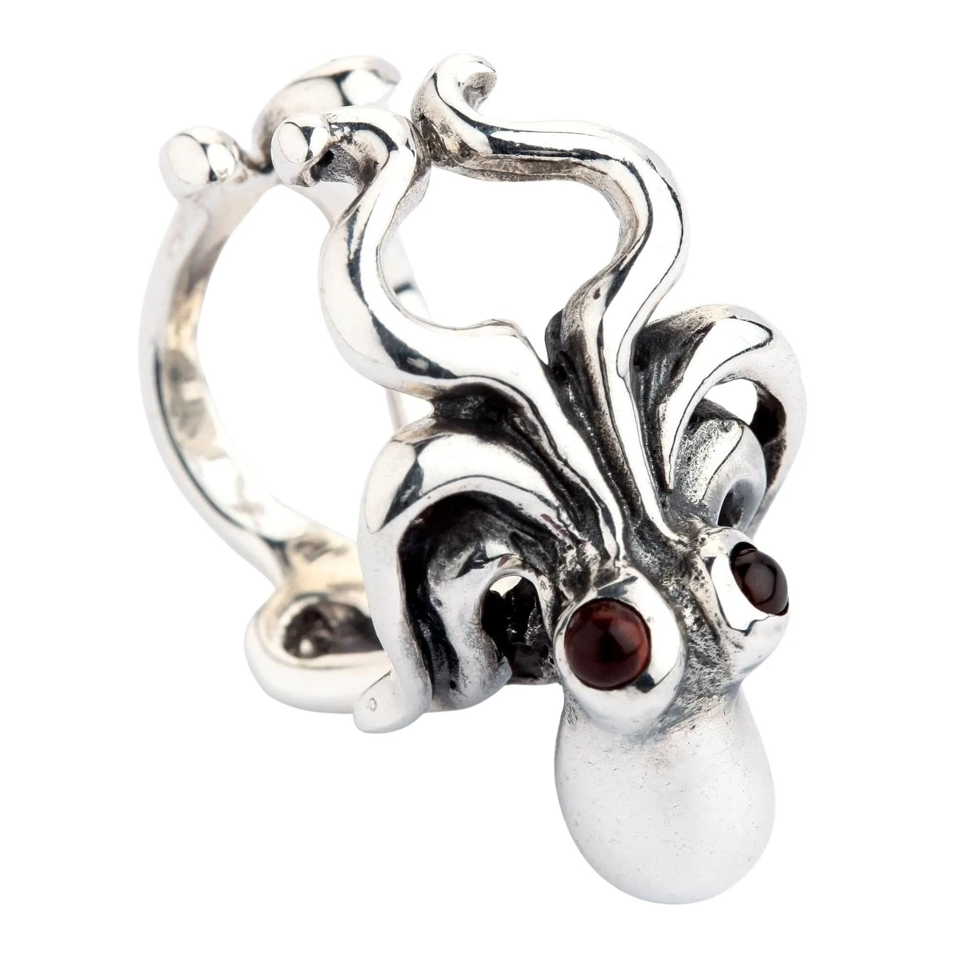 Sterling Silver Octopus Ladies Ring