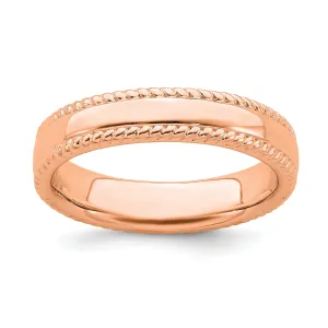 Sterling Silver Pink-Plated Ring