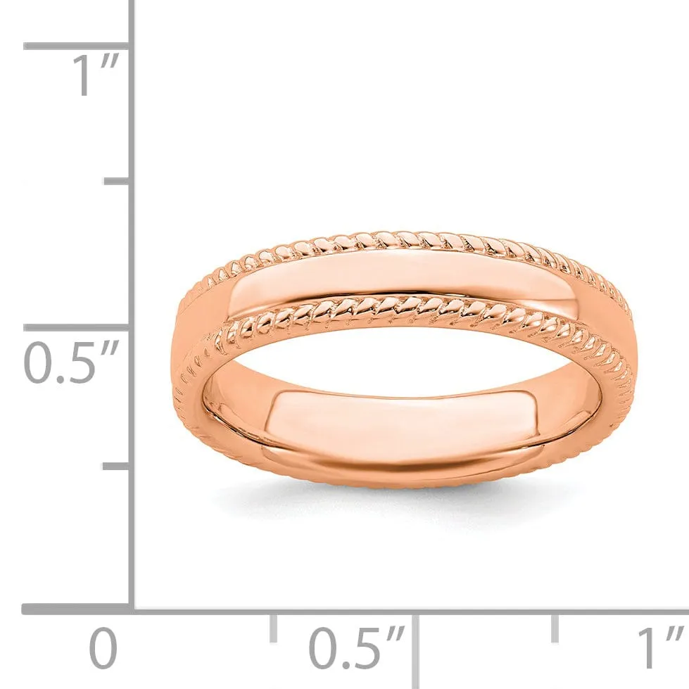 Sterling Silver Pink-Plated Ring