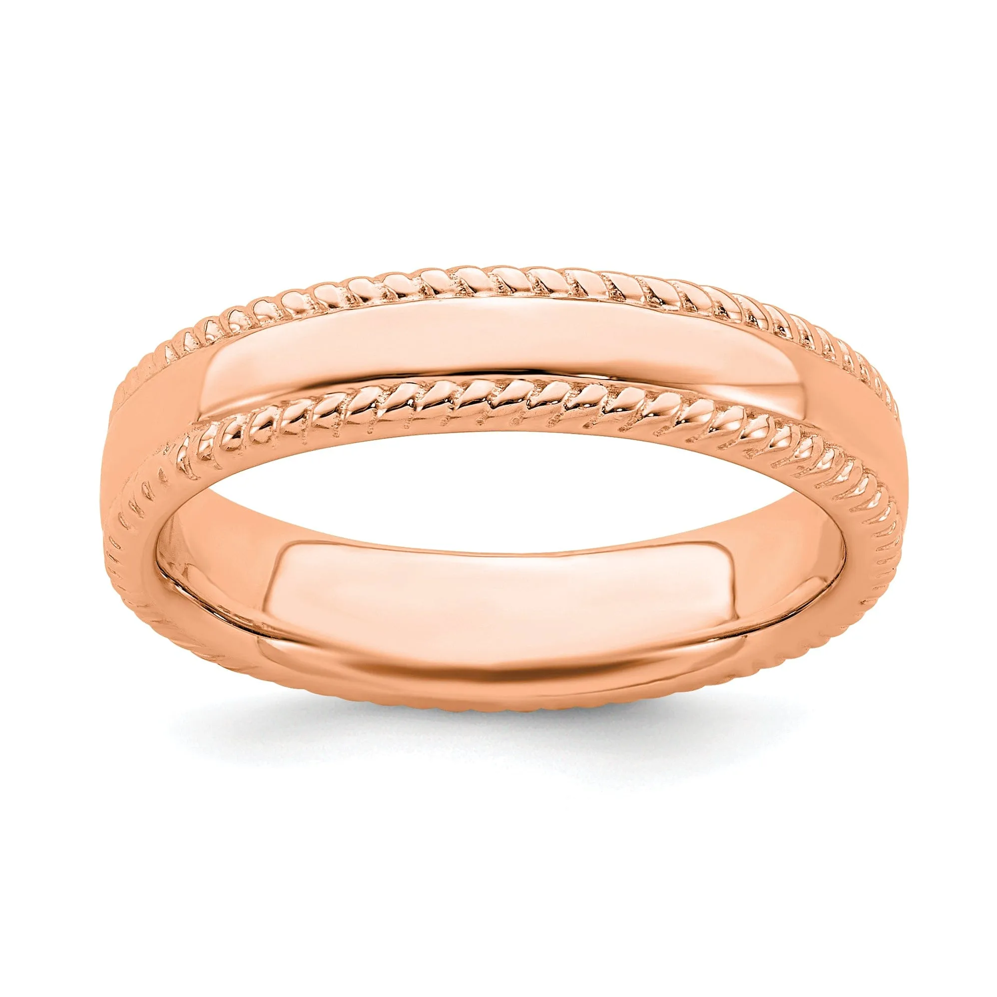 Sterling Silver Pink-Plated Ring