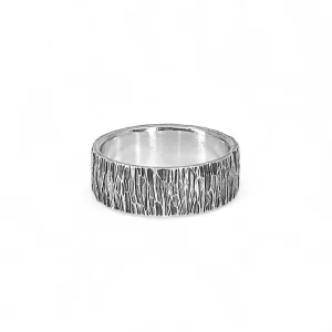 Sterling Silver Ring - Bark