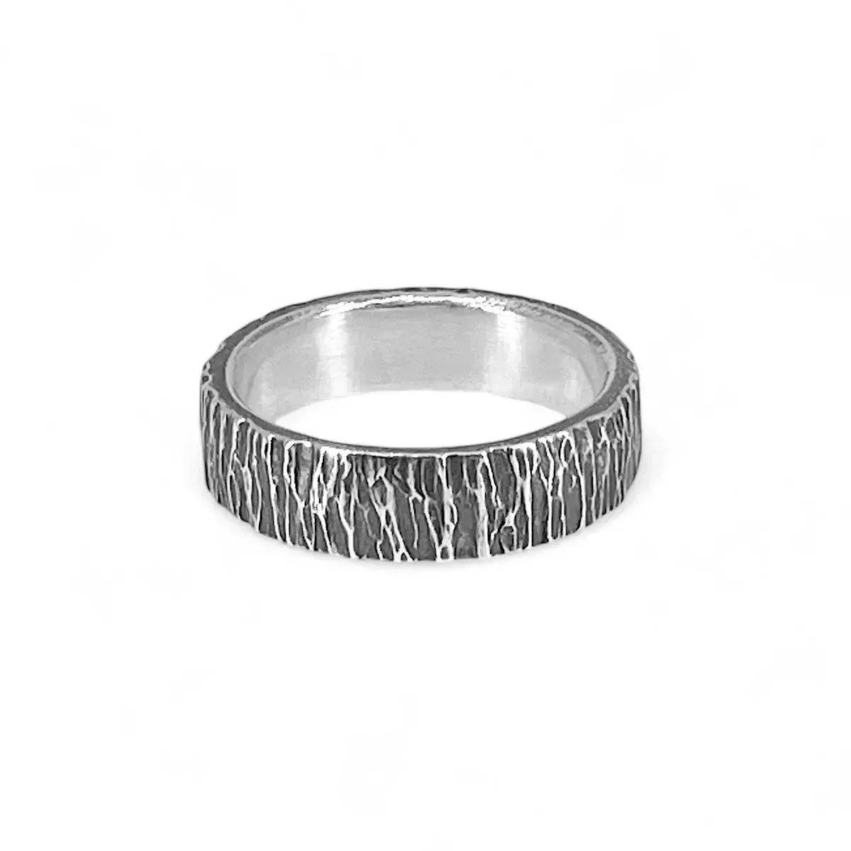 Sterling Silver Ring - Bark