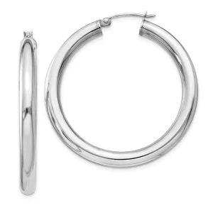 Sterling Silver Round Hoop Hinged Earrings