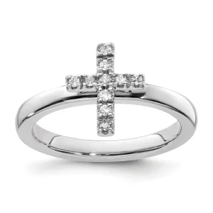 Sterling Silver Stackable Expressions Diamond Ring