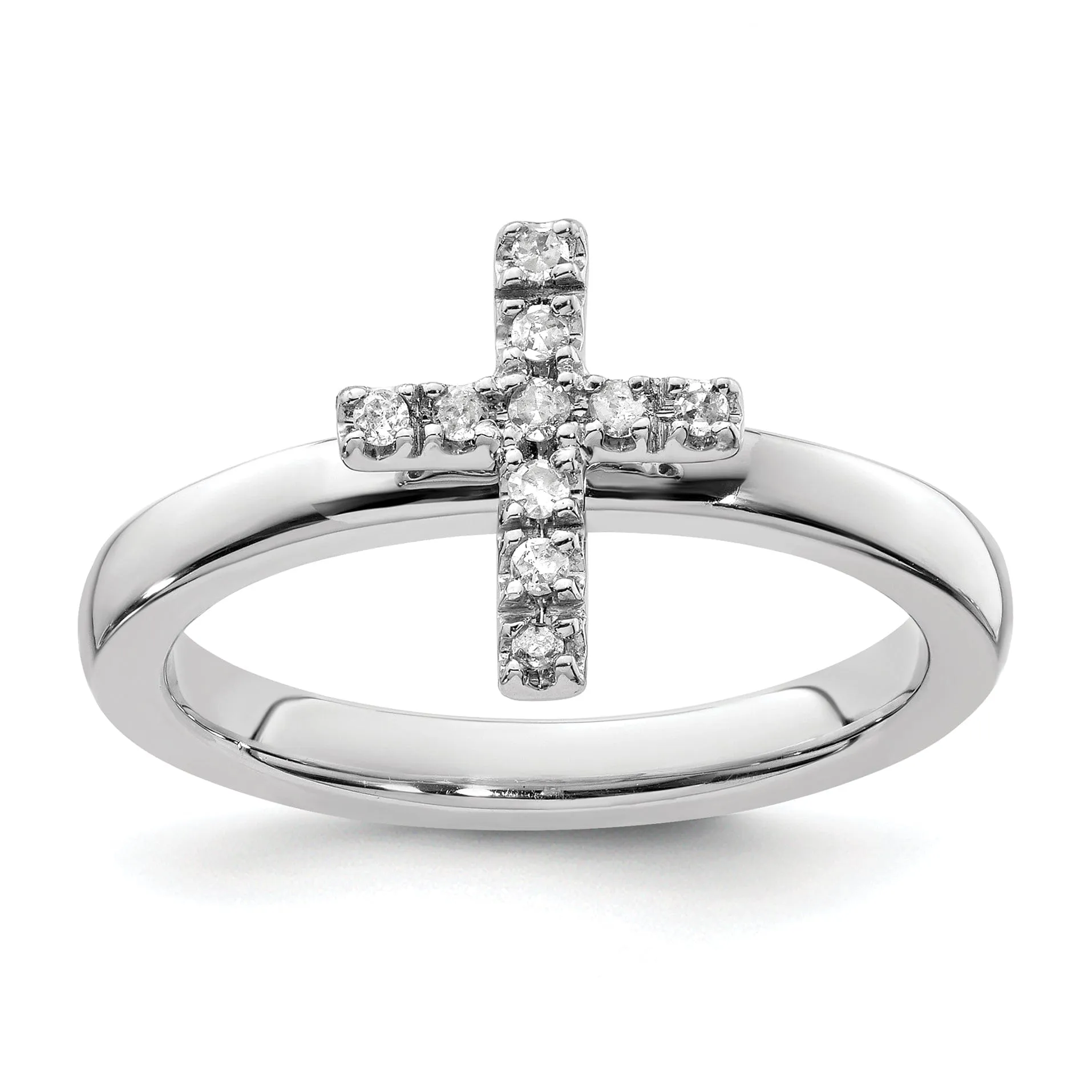 Sterling Silver Stackable Expressions Diamond Ring