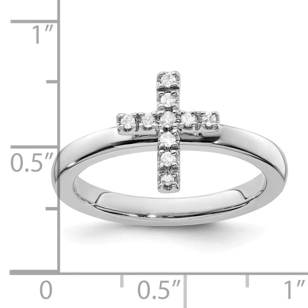 Sterling Silver Stackable Expressions Diamond Ring