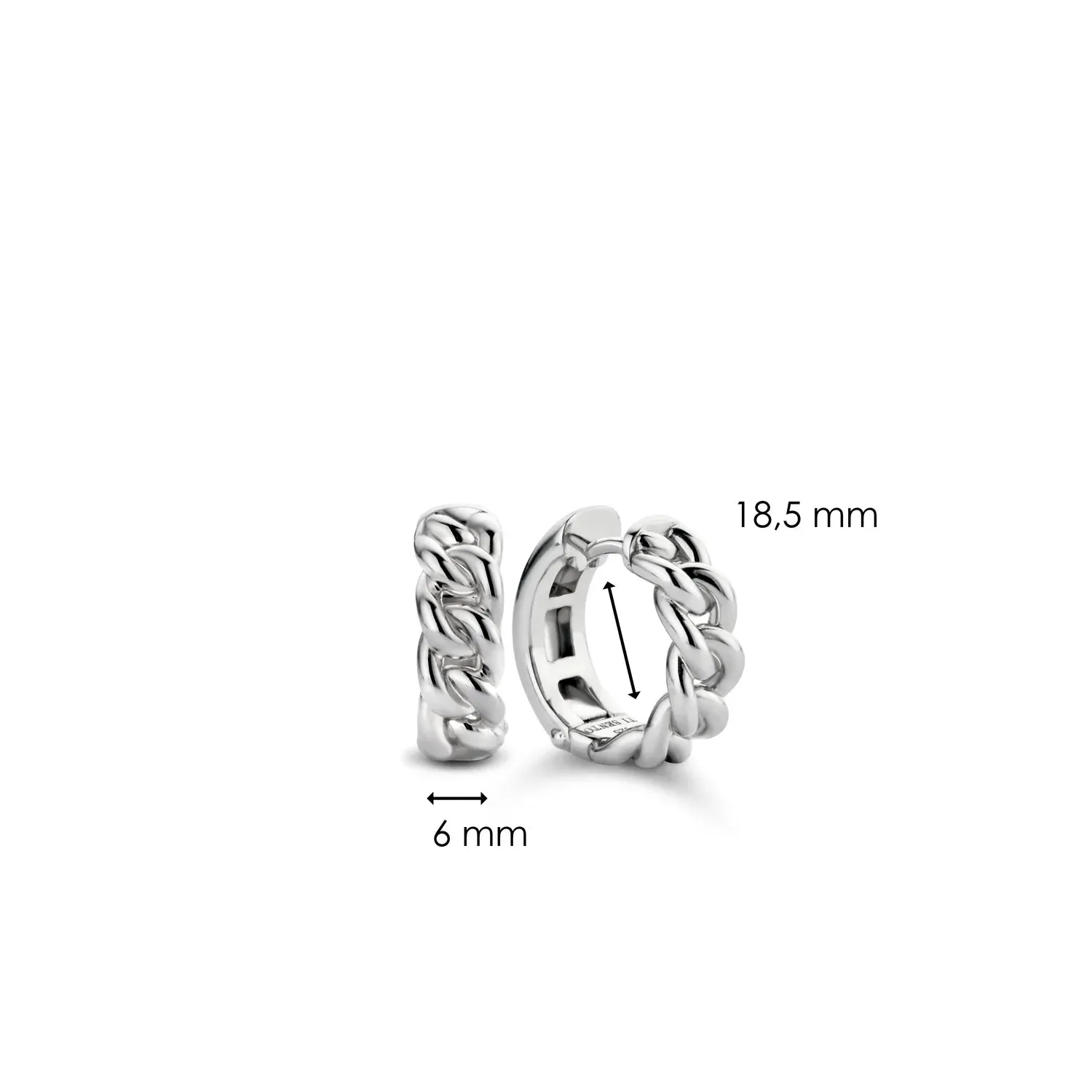 Ti Sento Milano Silver Intertwined Hoops