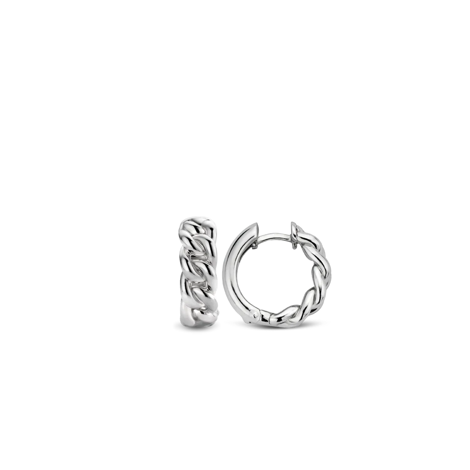 Ti Sento Milano Silver Intertwined Hoops