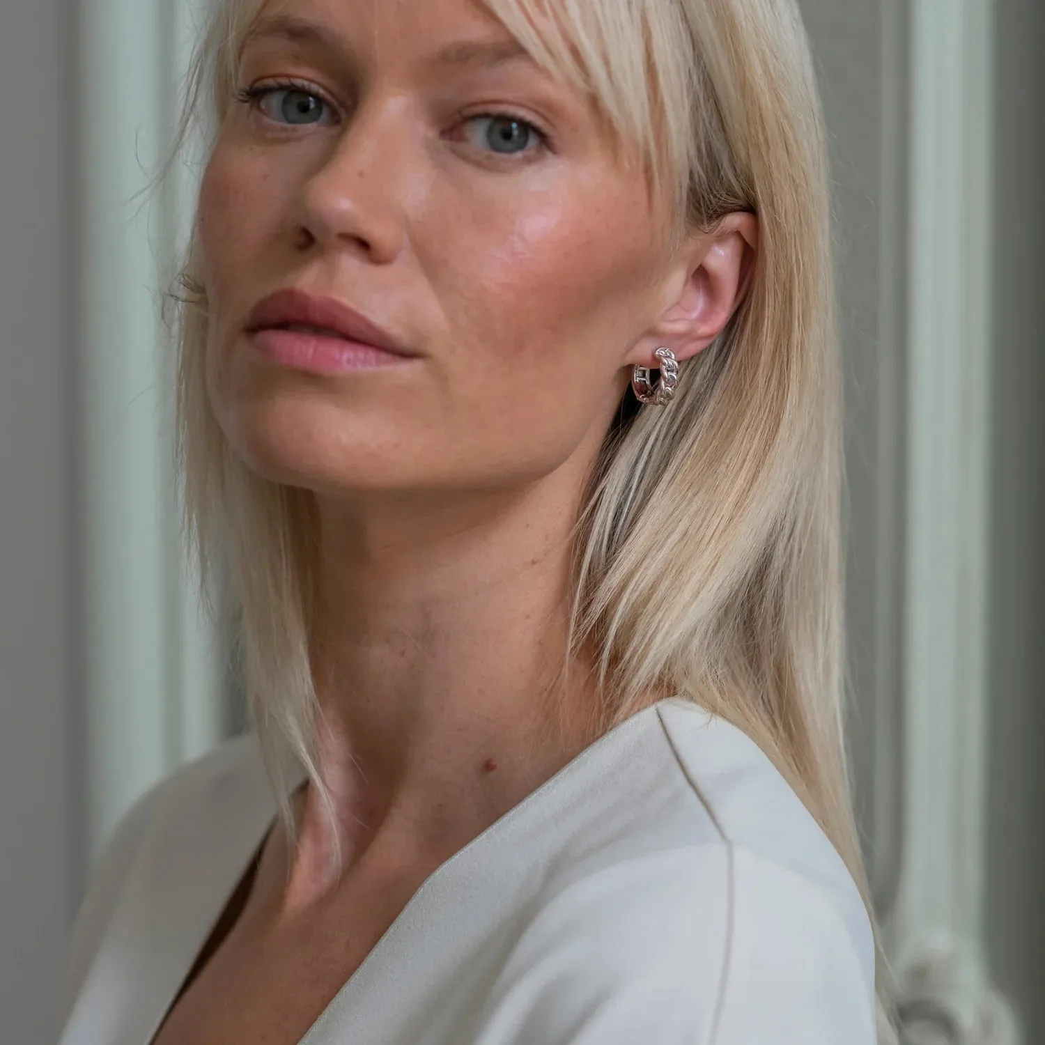 Ti Sento Milano Silver Intertwined Hoops